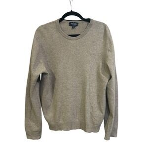 Allen Solly Men's Taupe Cashmere Sweater Sz L Vtg Layering Piece Lightweight